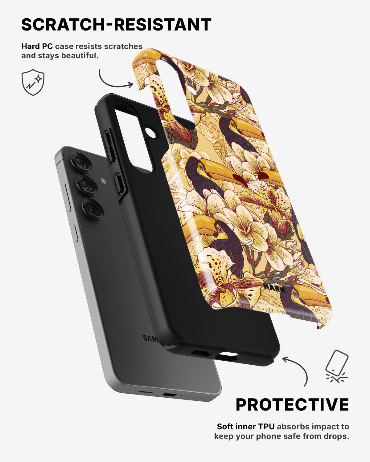 Samsung Galaxy S23 5G Tough Case – Toucans - View 2