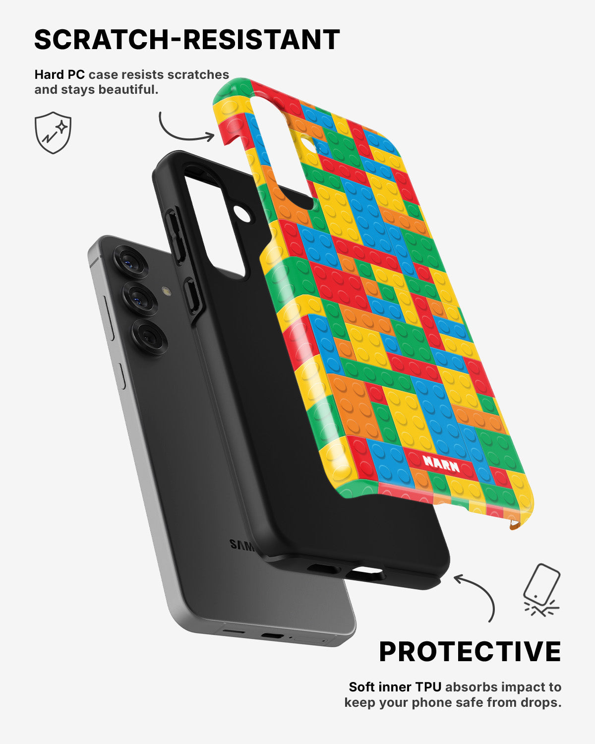 Samsung Galaxy S23 5G Tough Case – Building Bricks - View 2