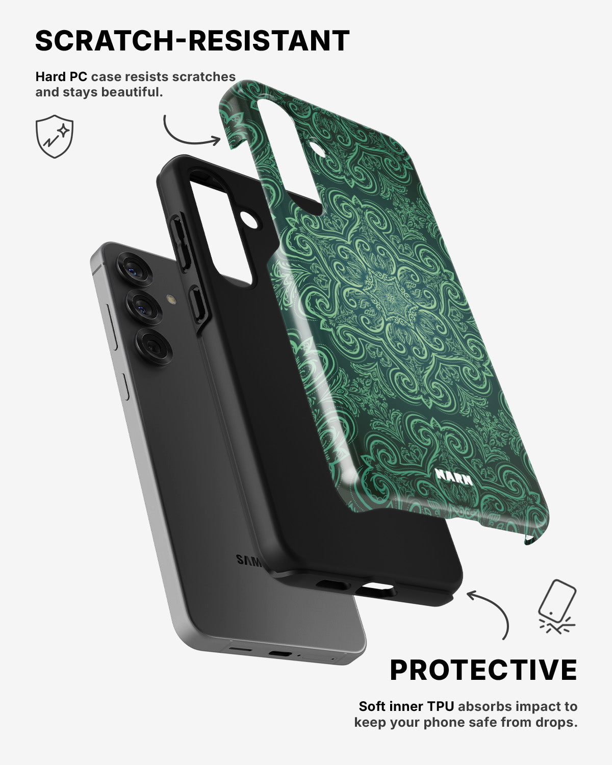Samsung Galaxy S23 5G Tough Case – Retro Forest - View 2