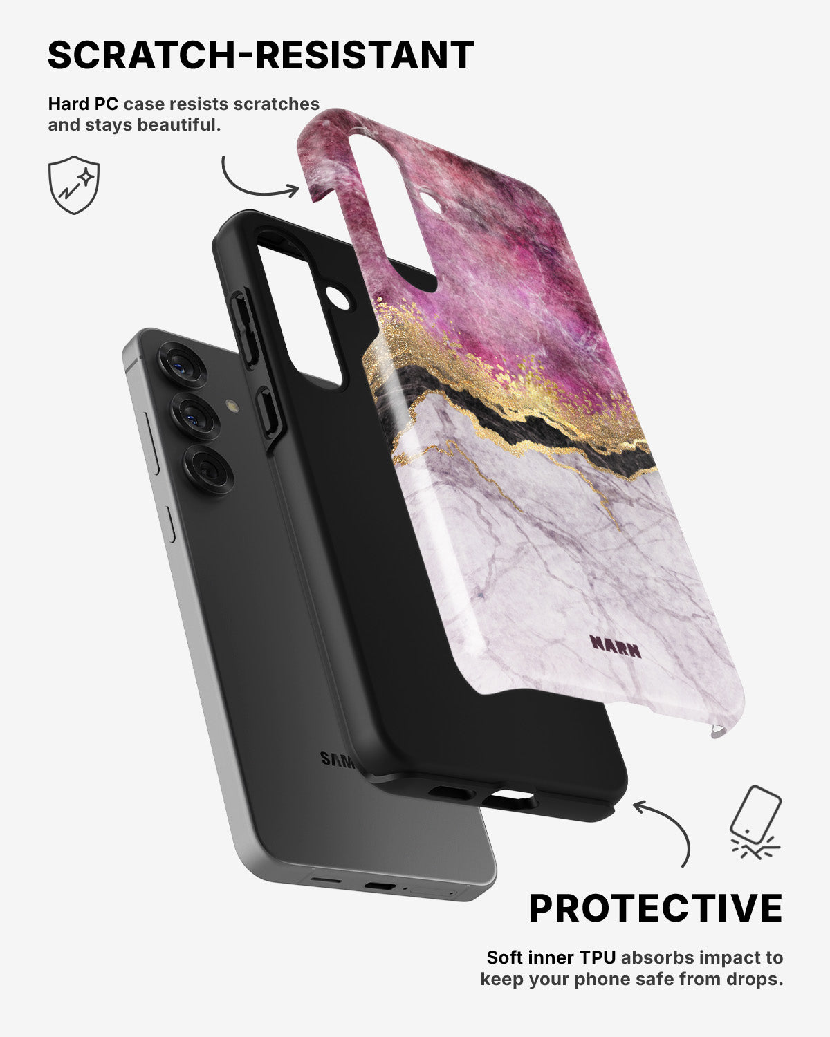 Samsung Galaxy S23 5G Tough Case – Pink Dream - View 2