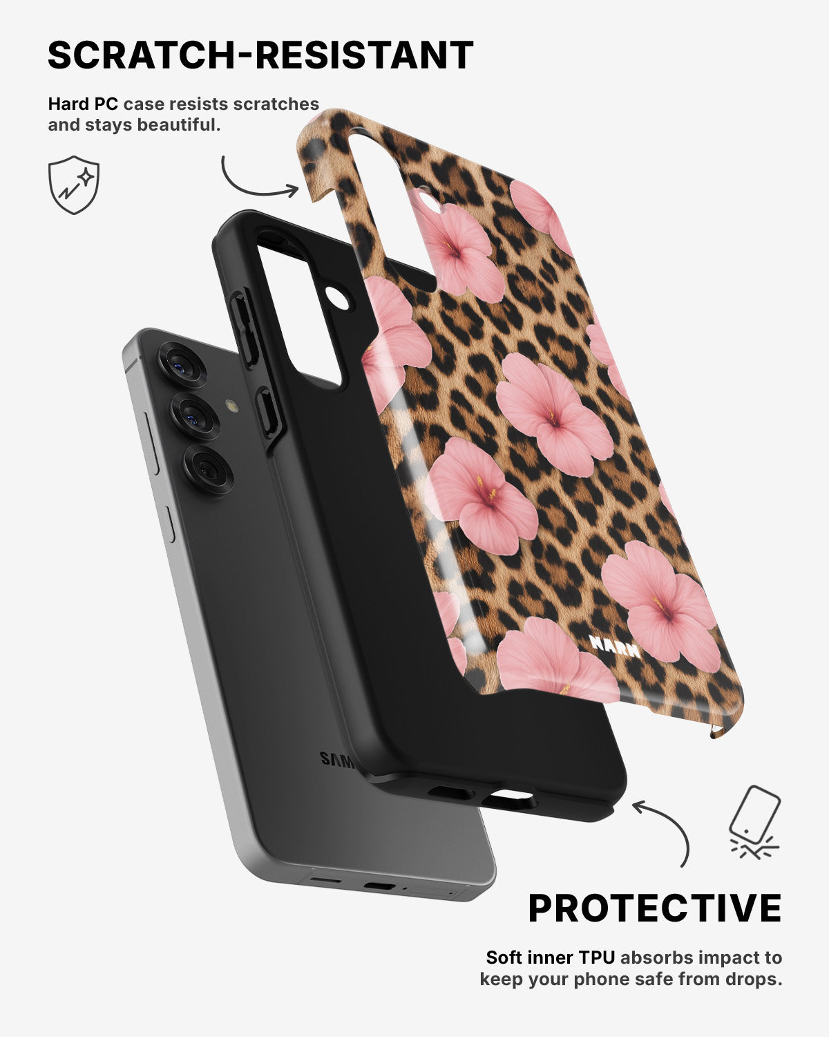 Samsung Galaxy S23 5G Tough Case – Leopard Flower - View 2