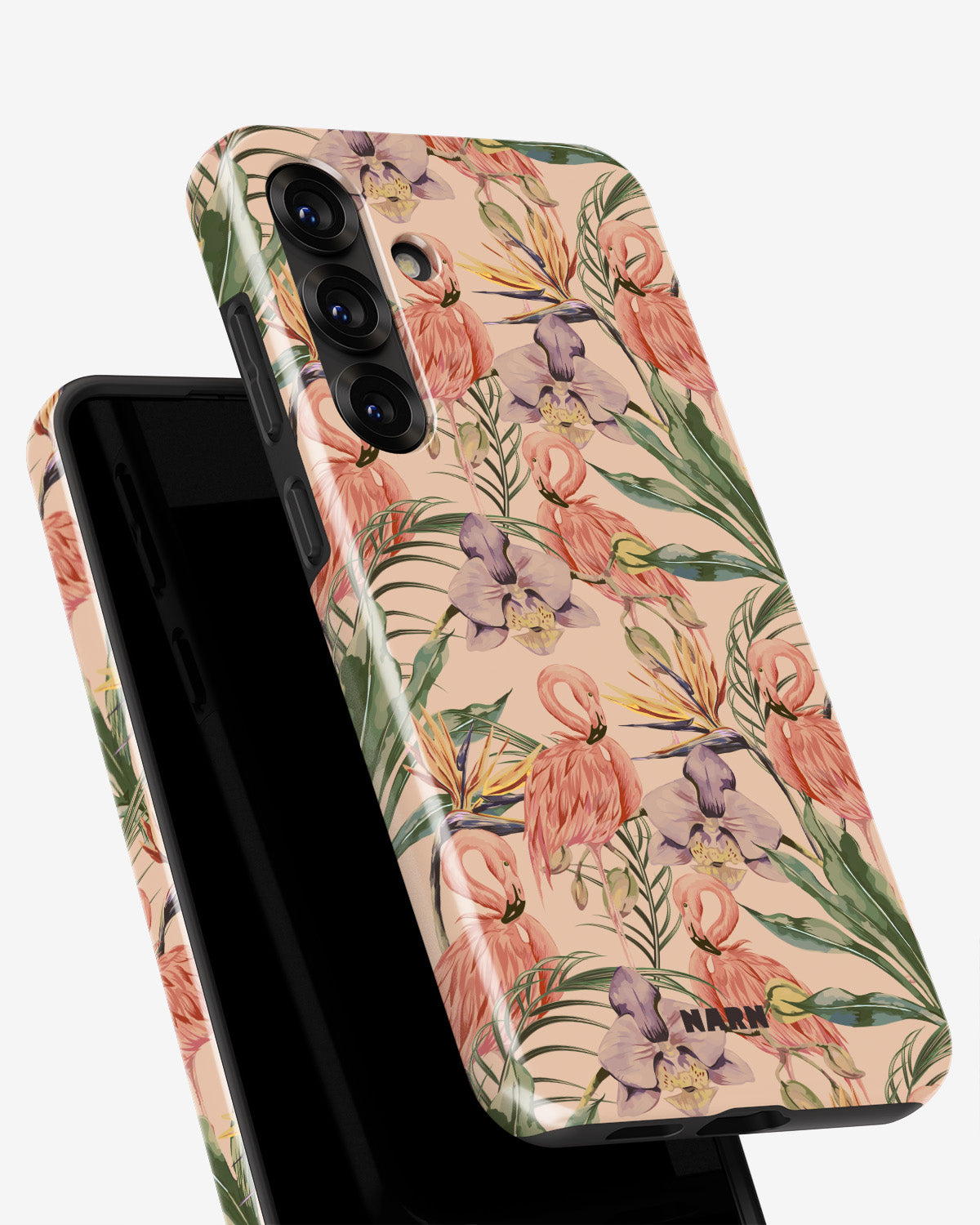 Samsung Galaxy S23 5G Tough Case – Flamingos & Flowers - View 4