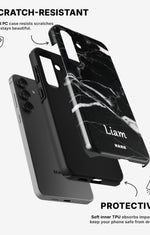 Samsung Galaxy A55 5G Tough Case – Custom - Black Marble - View 2