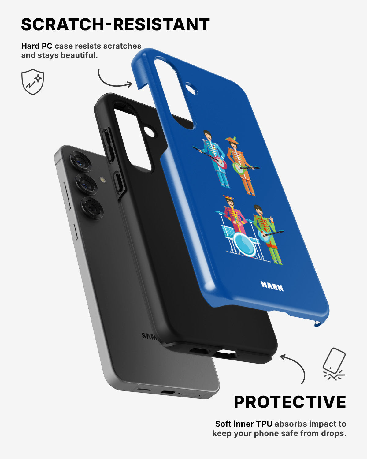 Samsung Galaxy A55 5G Tough Case – Beatles Blue - View 2