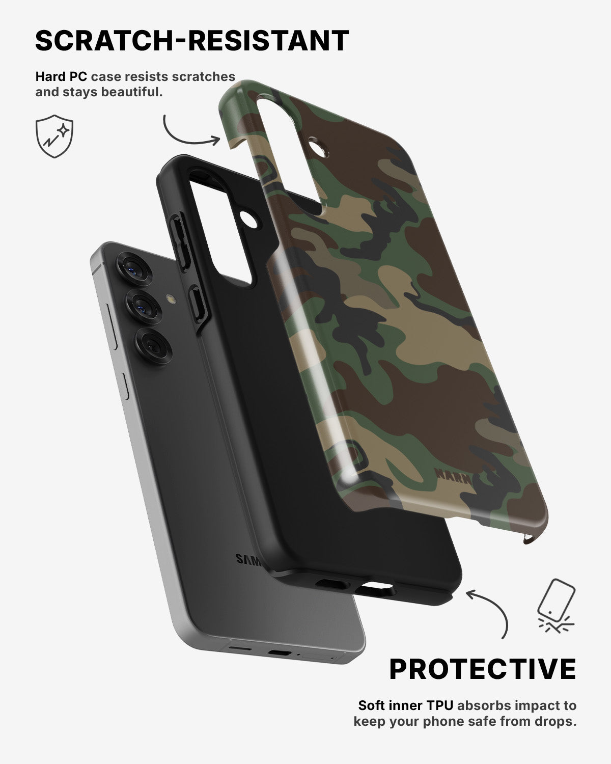 Samsung Galaxy A55 5G Tough Case – Camouflage - View 2