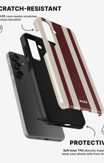 Samsung Galaxy A55 5G Tough Case – Bordeaux Stripe - View 2