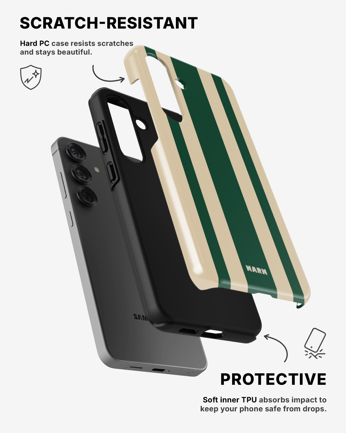 Samsung Galaxy A55 5G Tough Case – Vert Stripe - View 2