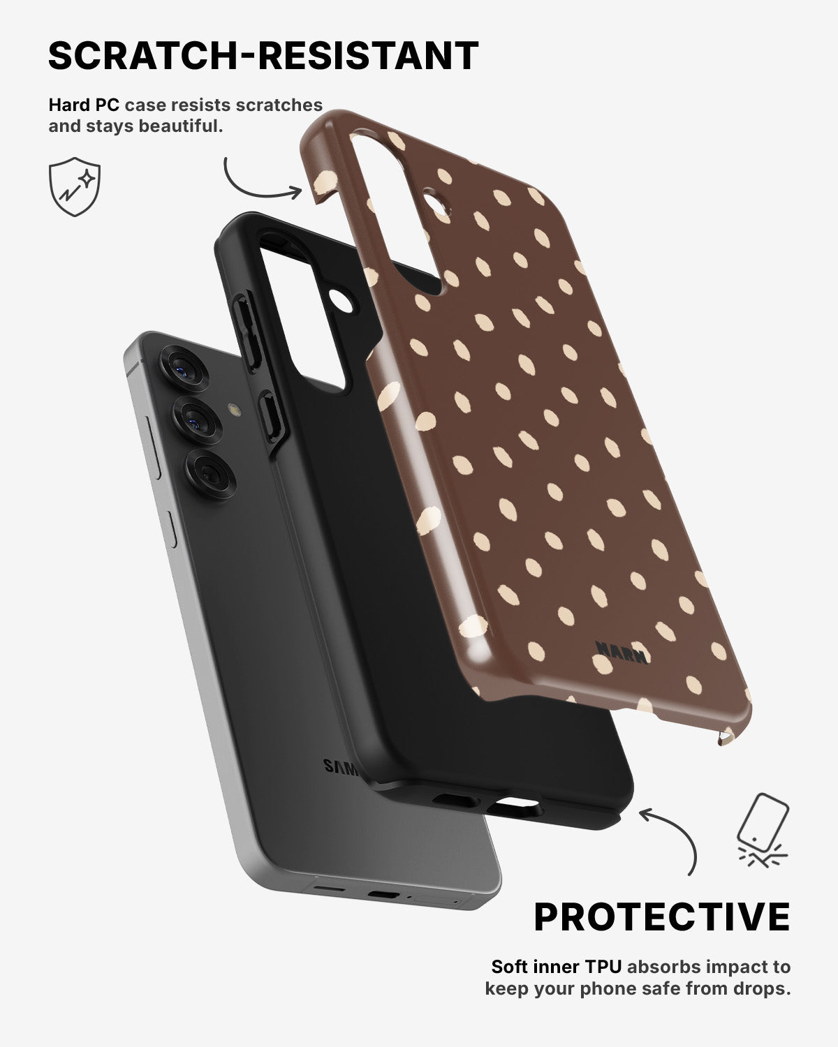 Samsung Galaxy A55 5G Tough Case – Choco Dots - View 2