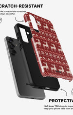 Samsung Galaxy A55 5G Tough Case – Reindeer Knit - View 2