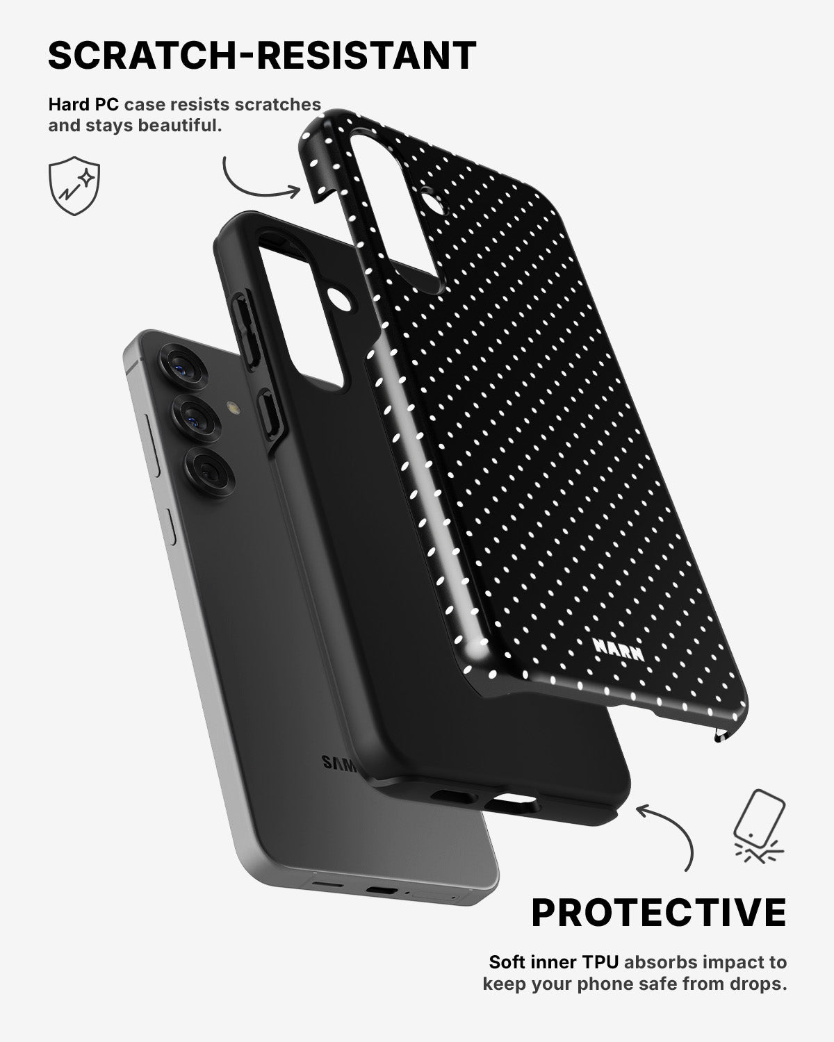 Samsung Galaxy A55 5G Tough Case – Classic Dots - View 2