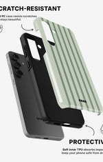 Samsung Galaxy A55 5G Tough Case – Sage Stripes - View 2