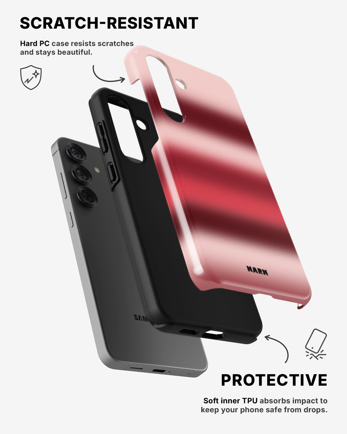 Samsung Galaxy A55 5G Tough Case – Cherry - View 2