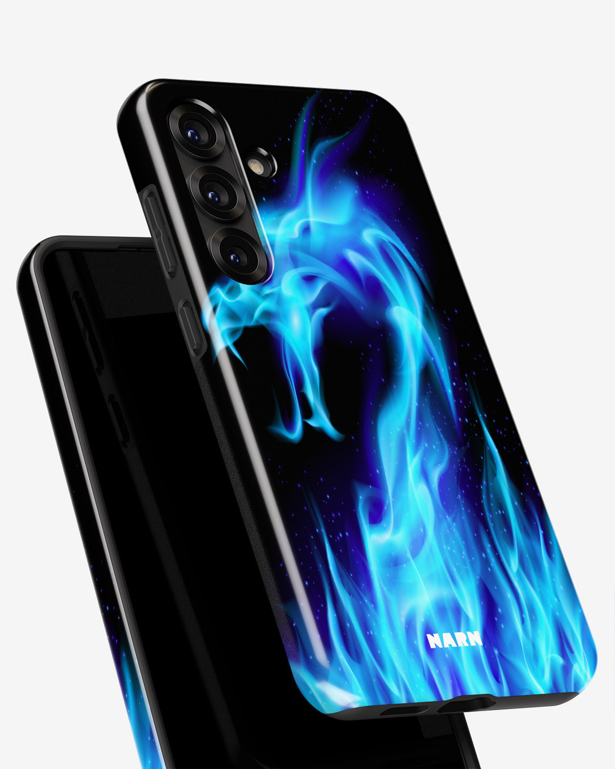Samsung Galaxy A55 5G Tough Case – Blue Flames Dragon - View 4