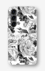 Samsung Galaxy A55 5G Tough Case – Black & White Bloom - View 1
