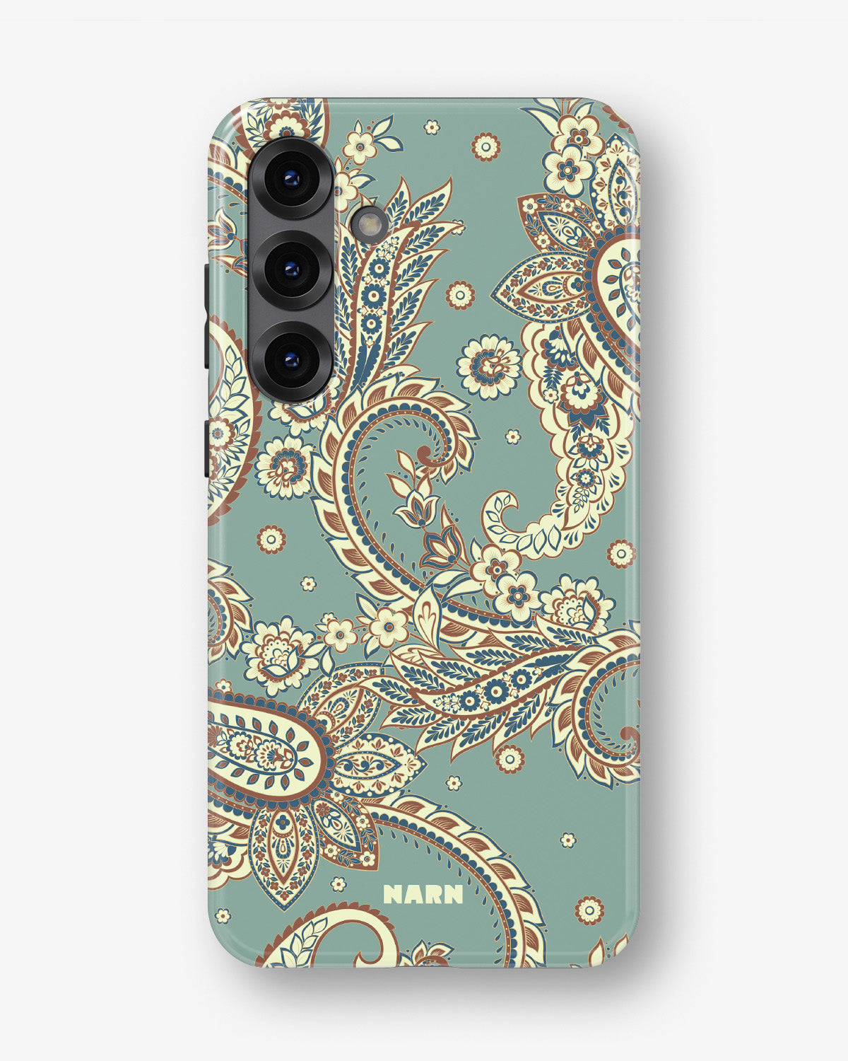 Samsung Galaxy A55 5G Tough Case – Paisley Green - View 1