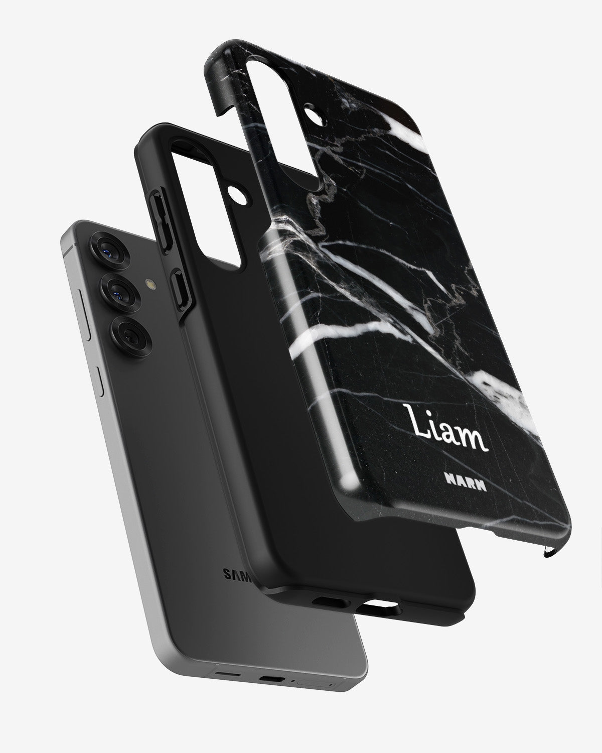 Samsung Galaxy A55 5G Tough Case – Custom - Black Marble - View 2