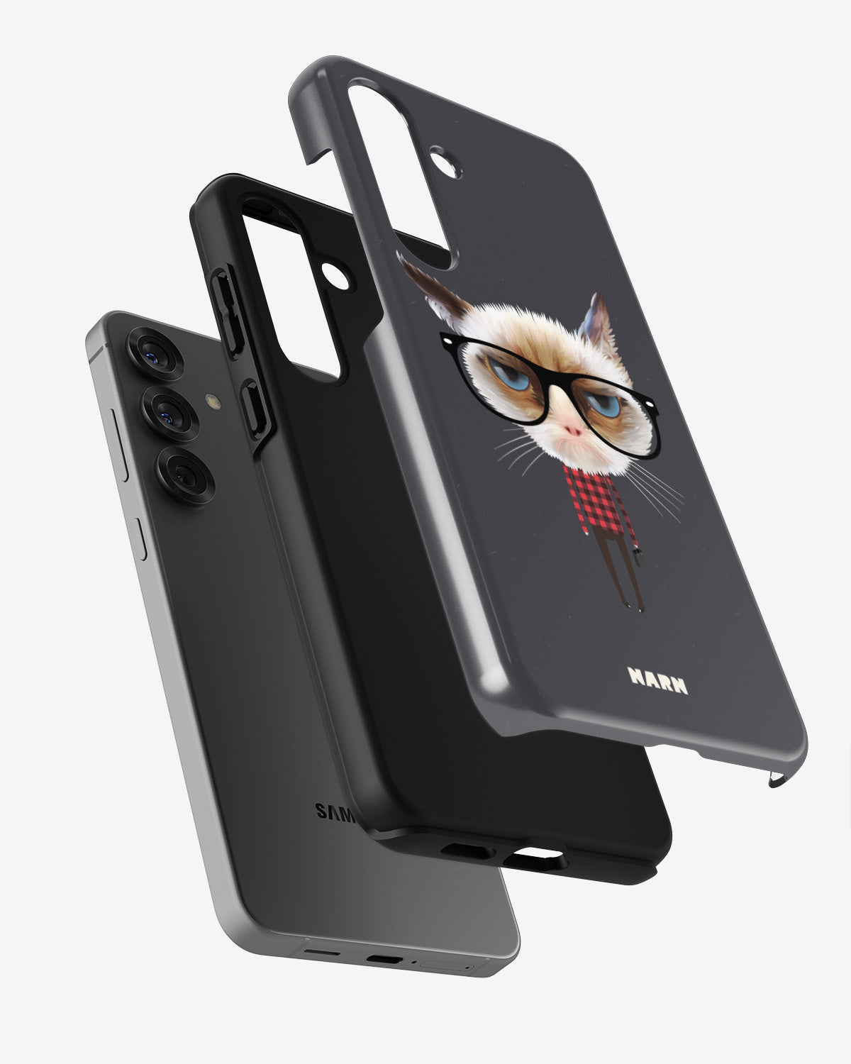 Samsung Galaxy A55 5G Tough Case – Hipster Cat - View 2