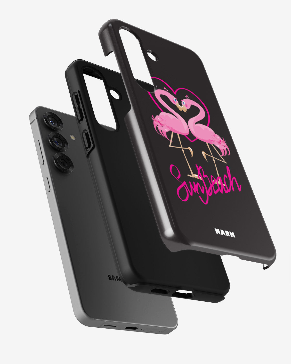 Samsung Galaxy A55 5G Tough Case – Beach Flamingo - View 2