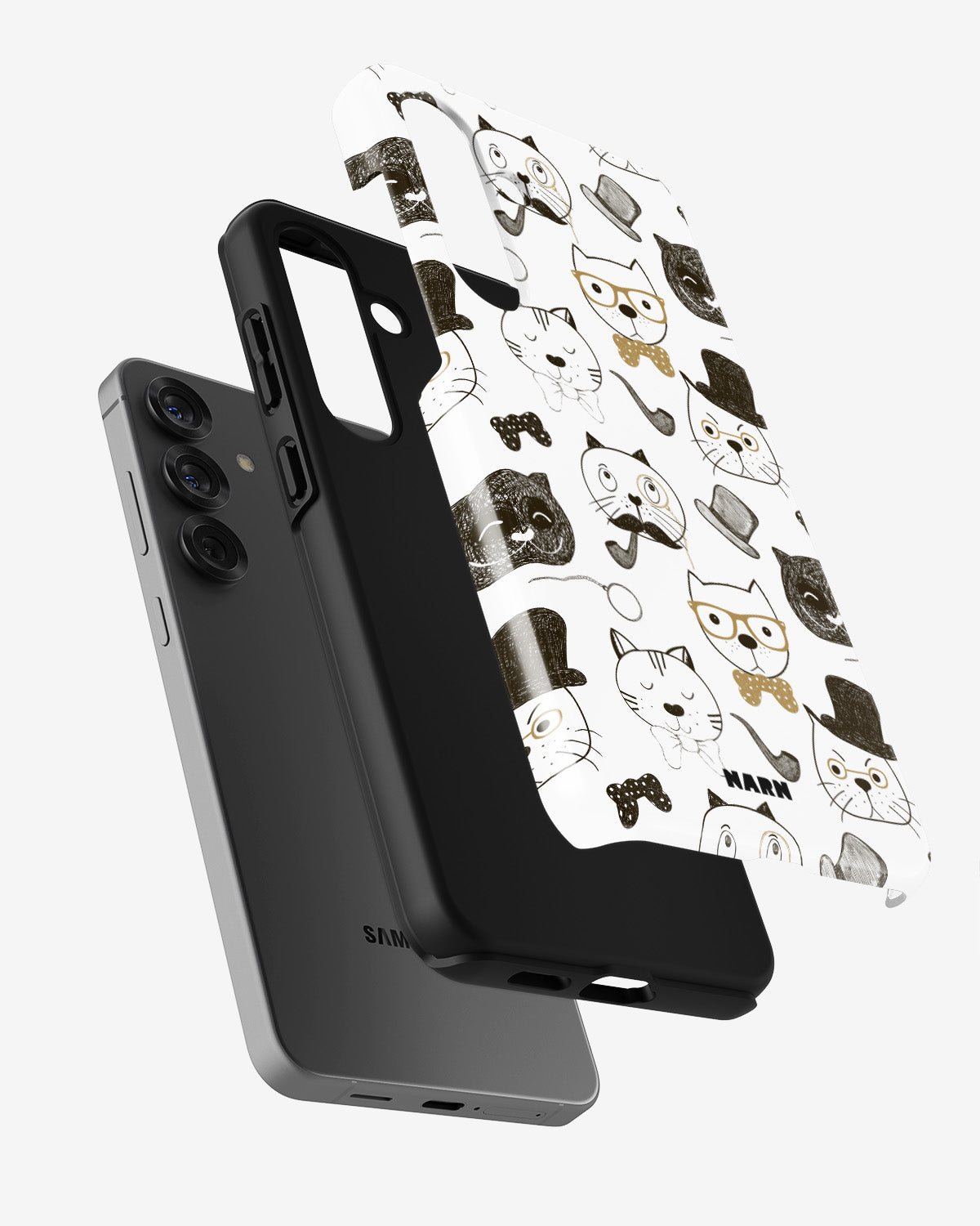 Samsung Galaxy A55 5G Tough Case – Cartoon Cats - View 2