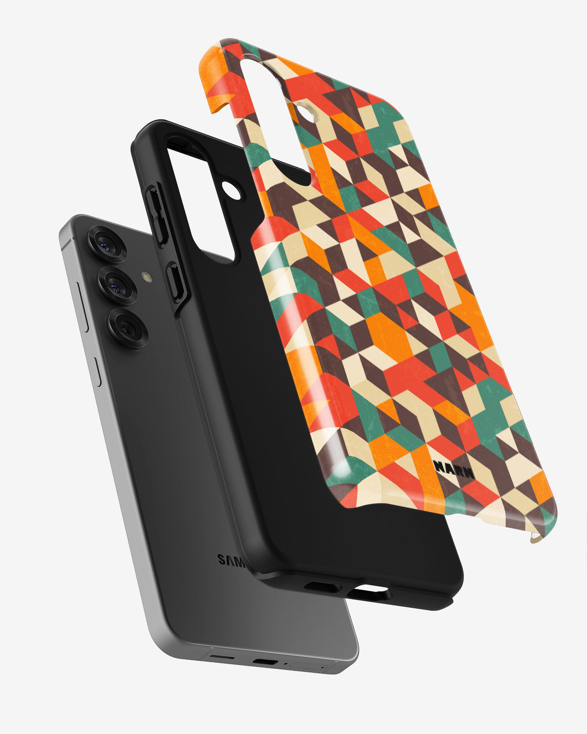 Samsung Galaxy A55 5G Tough Case – Retro Geometric - View 2
