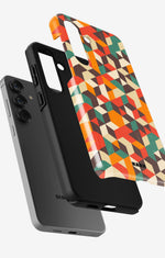 Samsung Galaxy A55 5G Tough Case – Retro Geometric - View 2