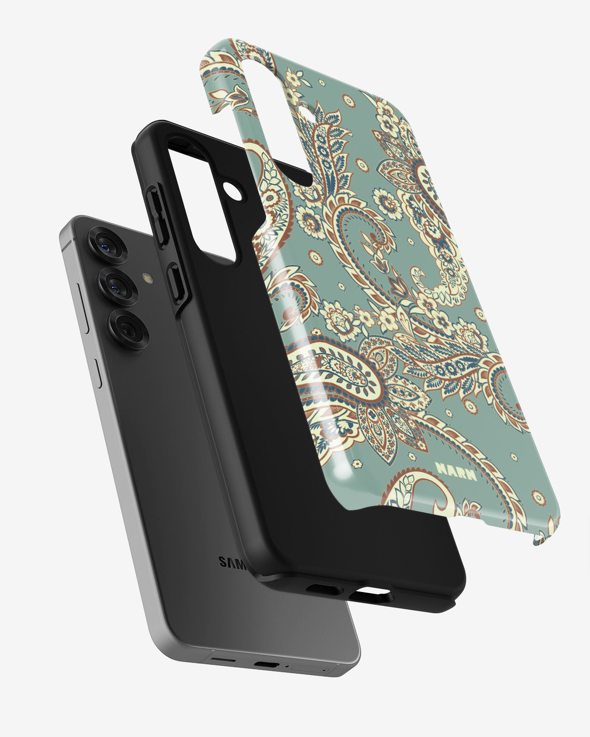 Samsung Galaxy A55 5G Tough Case – Paisley Green - View 2