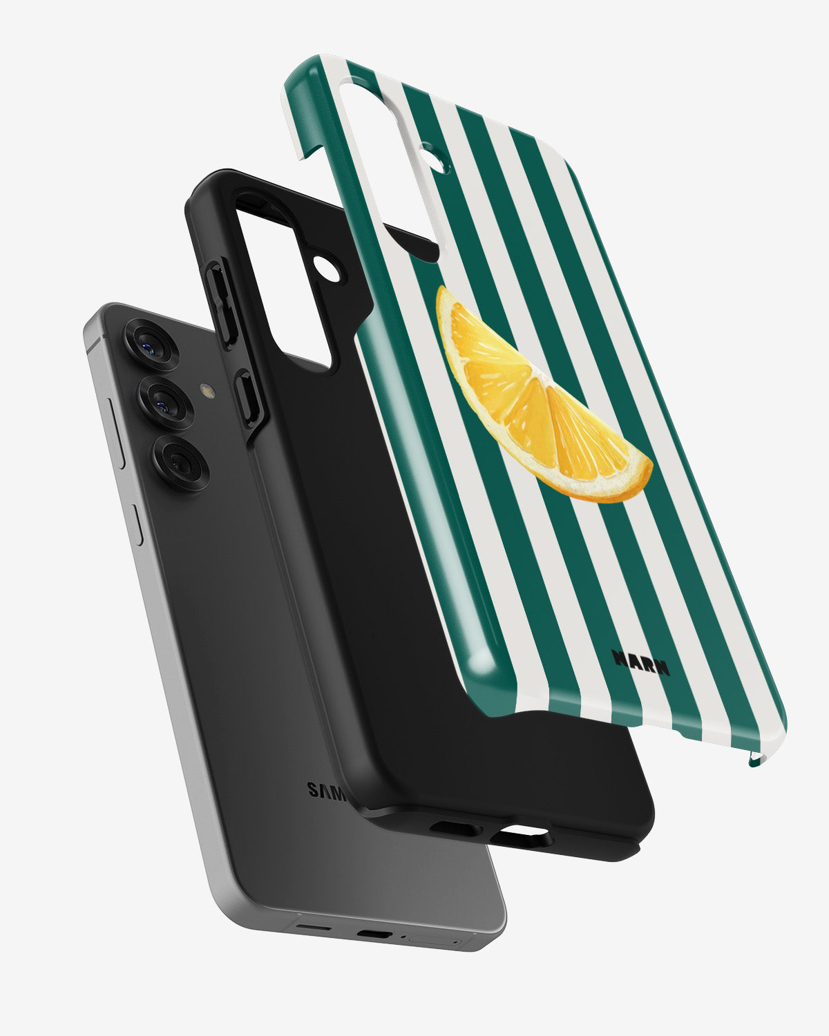 Samsung Galaxy A55 5G Tough Case – Lemon Stripes - View 2