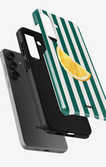 Samsung Galaxy A55 5G Tough Case – Lemon Stripes - View 2
