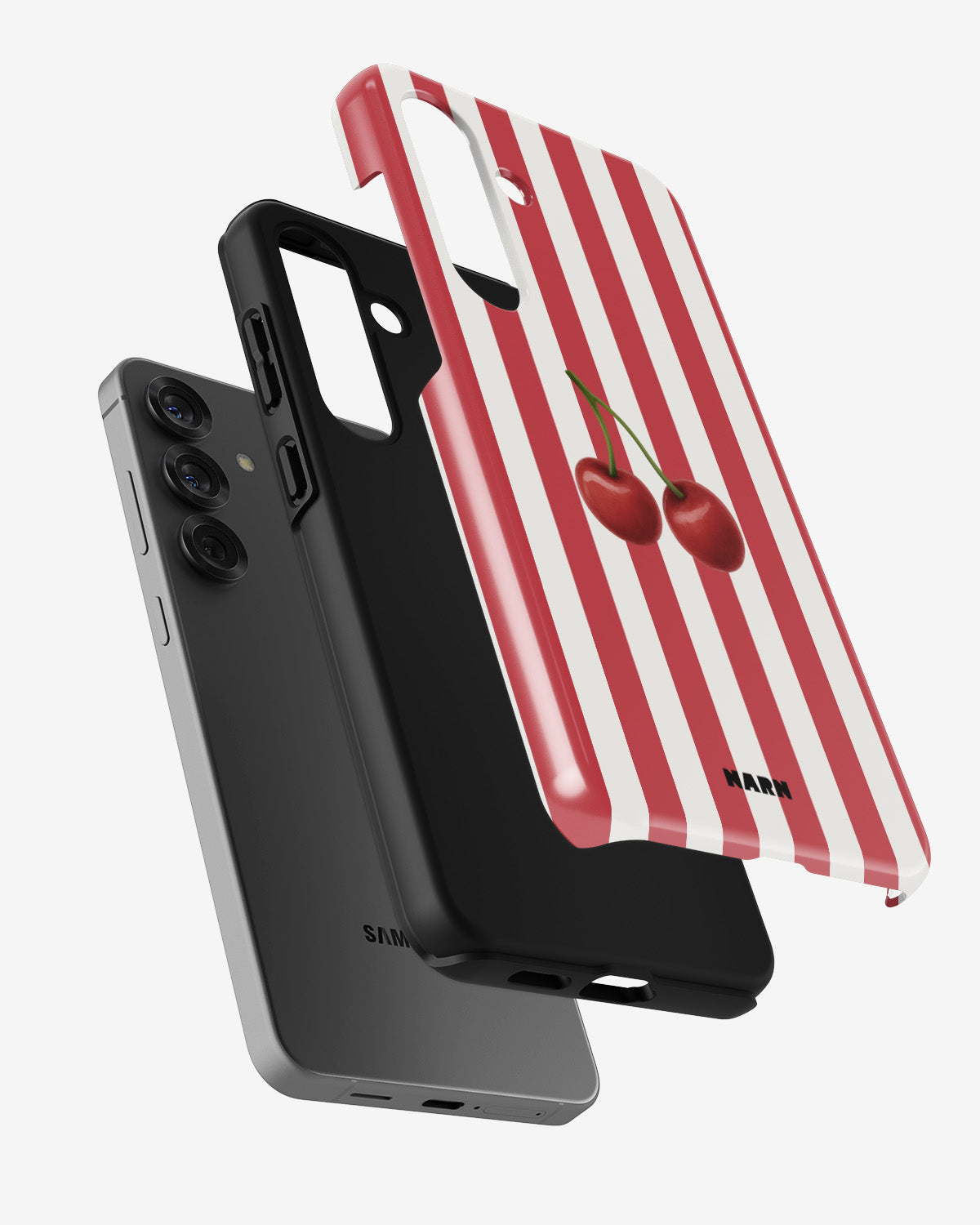 Samsung Galaxy A55 5G Tough Case – Cherry Stripes - View 2