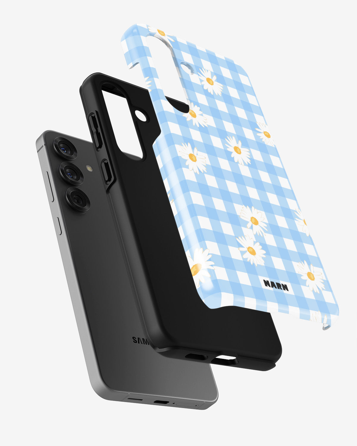 Samsung Galaxy A55 5G Tough Case – Blue Daisies - View 2