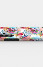 Samsung Galaxy A55 5G Tough Case – Flowered Skulls - View 3