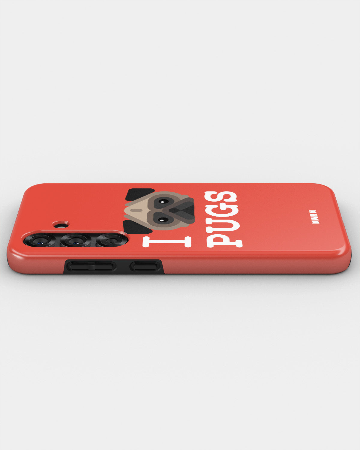 Samsung Galaxy A55 5G Tough Case – I Love Pugs - View 3