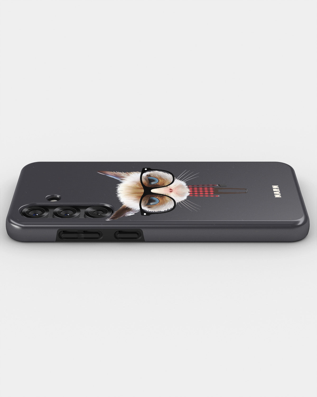 Samsung Galaxy A55 5G Tough Case – Hipster Cat - View 3