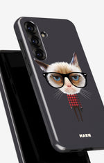 Samsung Galaxy A55 5G Tough Case – Hipster Cat - View 4