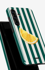 Samsung Galaxy A55 5G Tough Case – Lemon Stripes - View 4