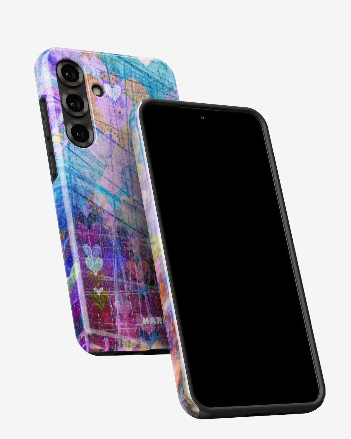 Samsung Galaxy A55 5G Tough Case – Purple Hearts - View 5