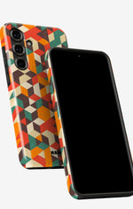 Samsung Galaxy A55 5G Tough Case – Retro Geometric - View 5
