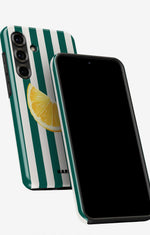 Samsung Galaxy A55 5G Tough Case – Lemon Stripes - View 5