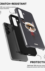 Samsung Galaxy A54 5G Tough Case – Hipster Cat - View 2