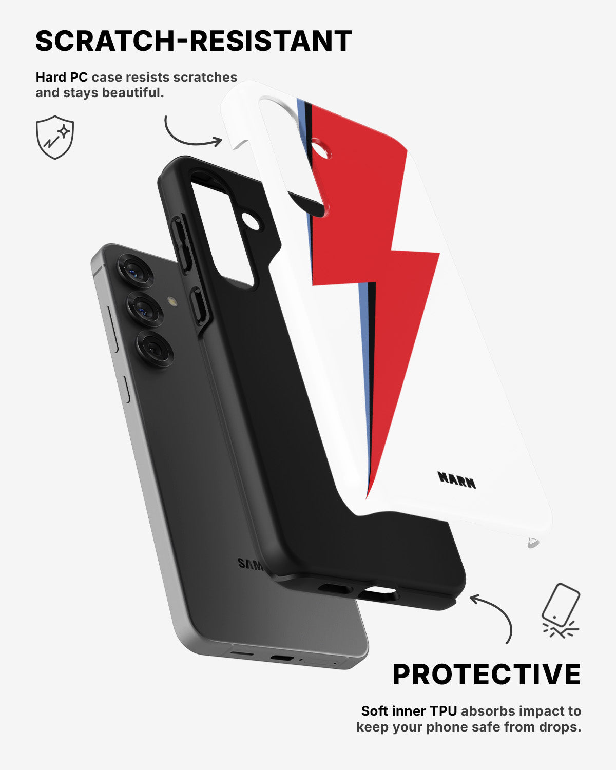 Samsung Galaxy A54 5G Tough Case – White Bowie  - View 2