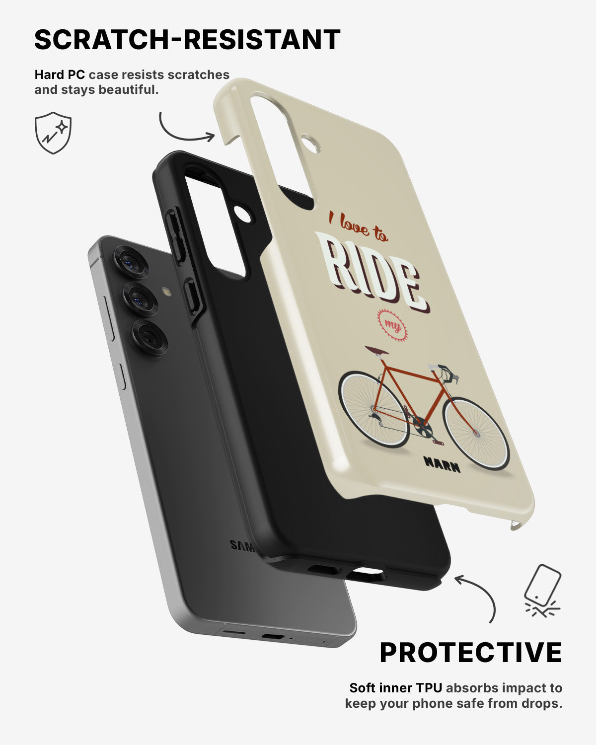 Samsung Galaxy A54 5G Tough Case – Ride My Bicycle - View 2