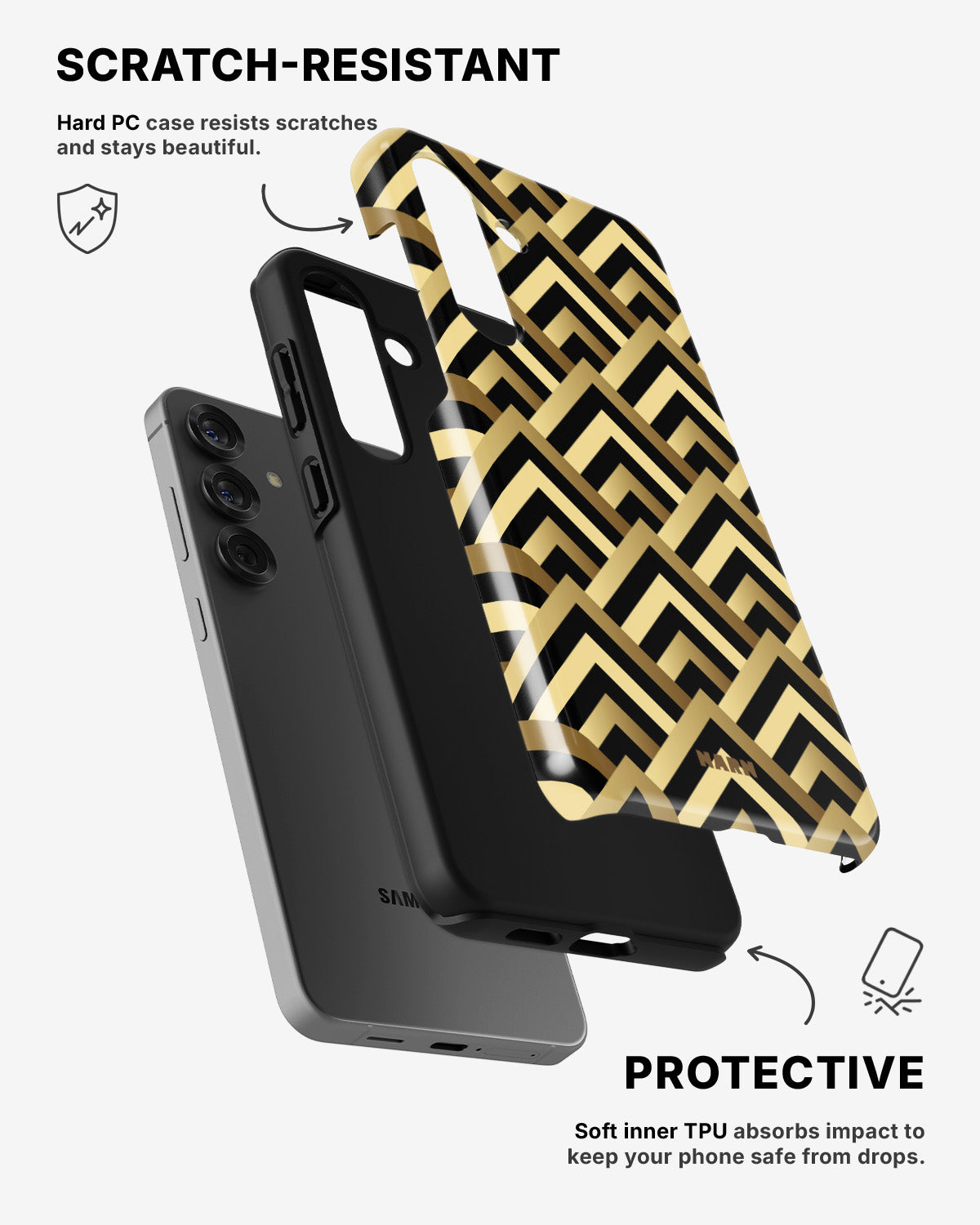 Samsung Galaxy A54 5G Tough Case – Goldline - View 2