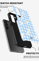Samsung Galaxy A54 5G Tough Case – Blue Daisies - View 2