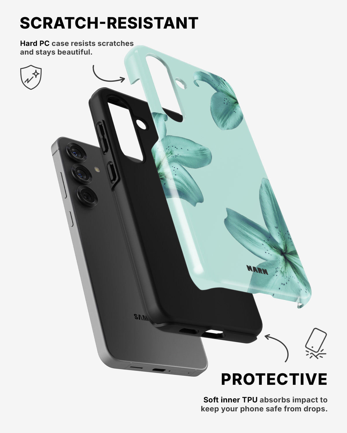 Samsung Galaxy A54 5G Tough Case – Sea Lily - View 2