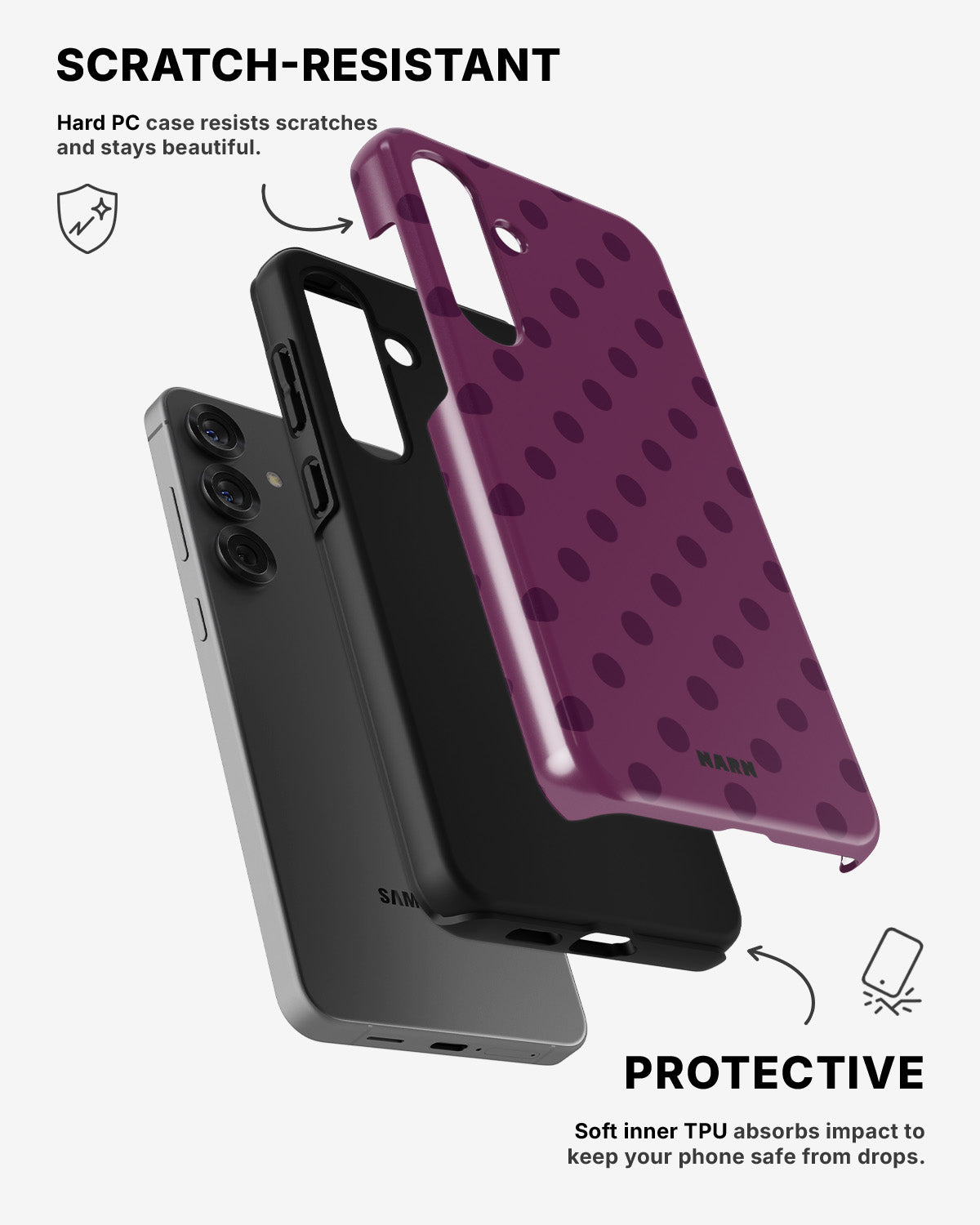 Samsung Galaxy A54 5G Tough Case – Plum - View 2