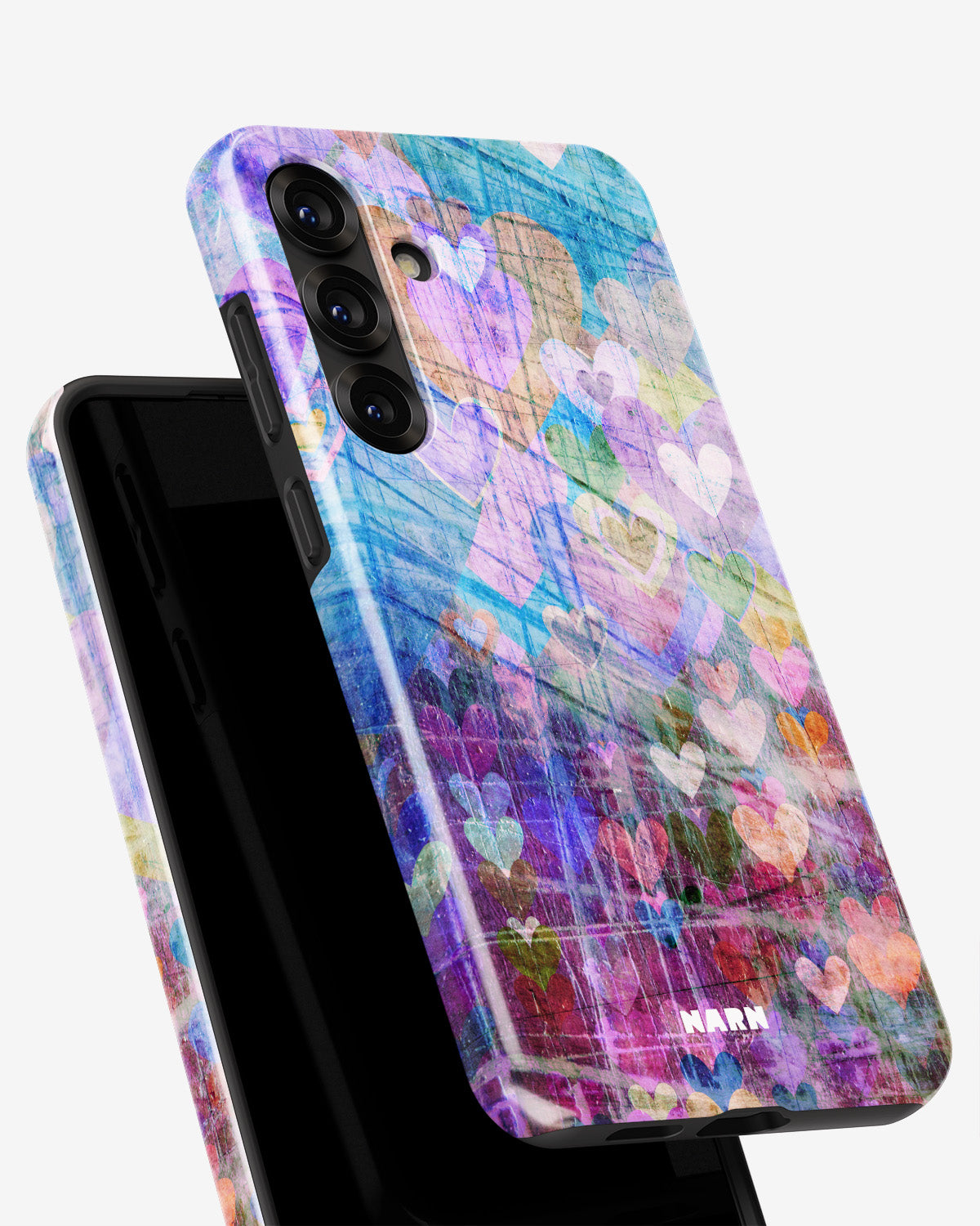 Samsung Galaxy A54 5G Tough Case – Purple Hearts - View 4