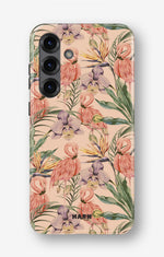 Samsung Galaxy S23 Plus Tough Case – Flamingos & Flowers - View 1