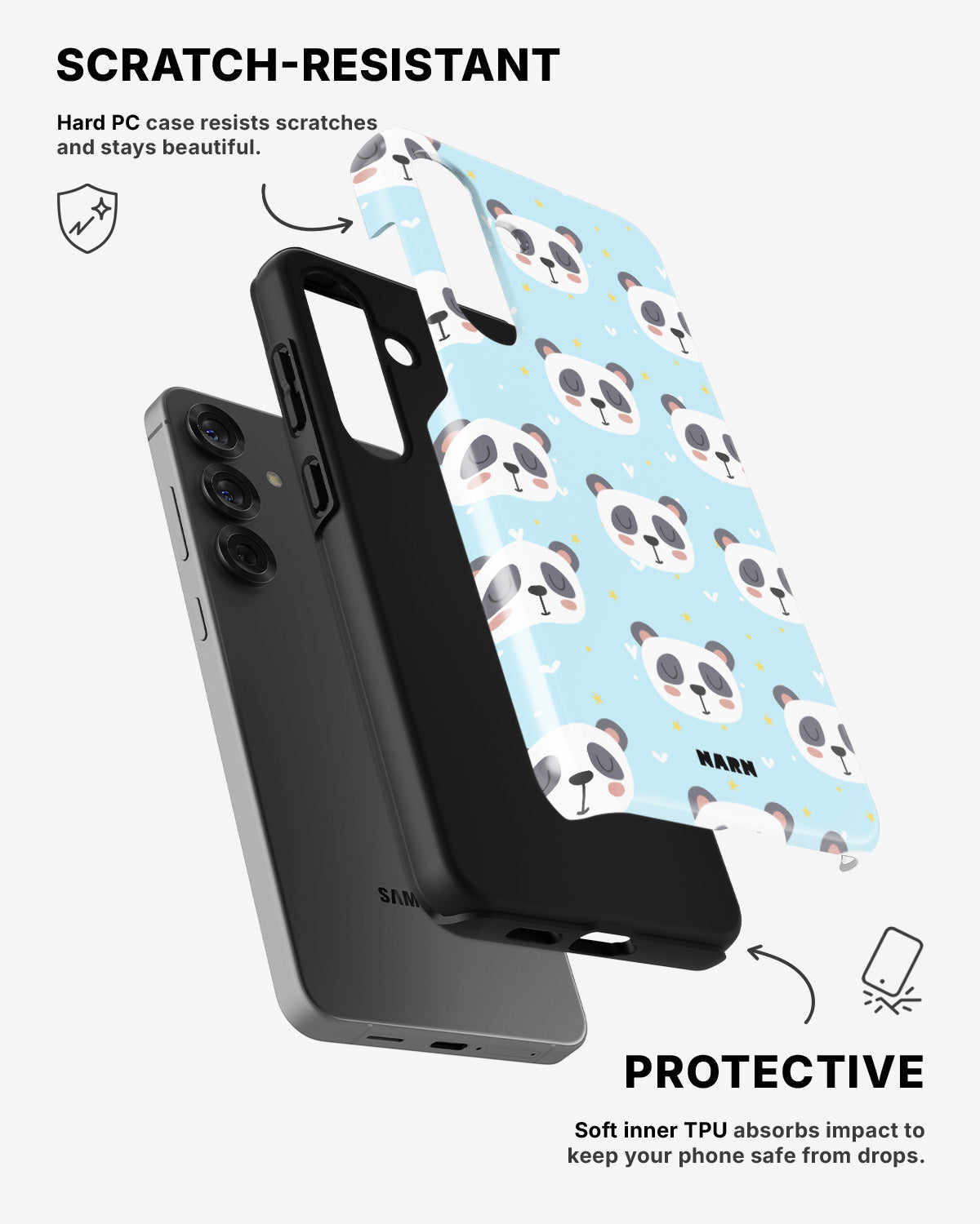 Samsung Galaxy S23 Plus Tough Case – Panda Dreams - View 2