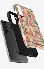 Samsung Galaxy S23 Plus Tough Case – Flamingos & Flowers - View 2