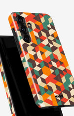 Samsung Galaxy S23 Plus Tough Case – Retro Geometric - View 4